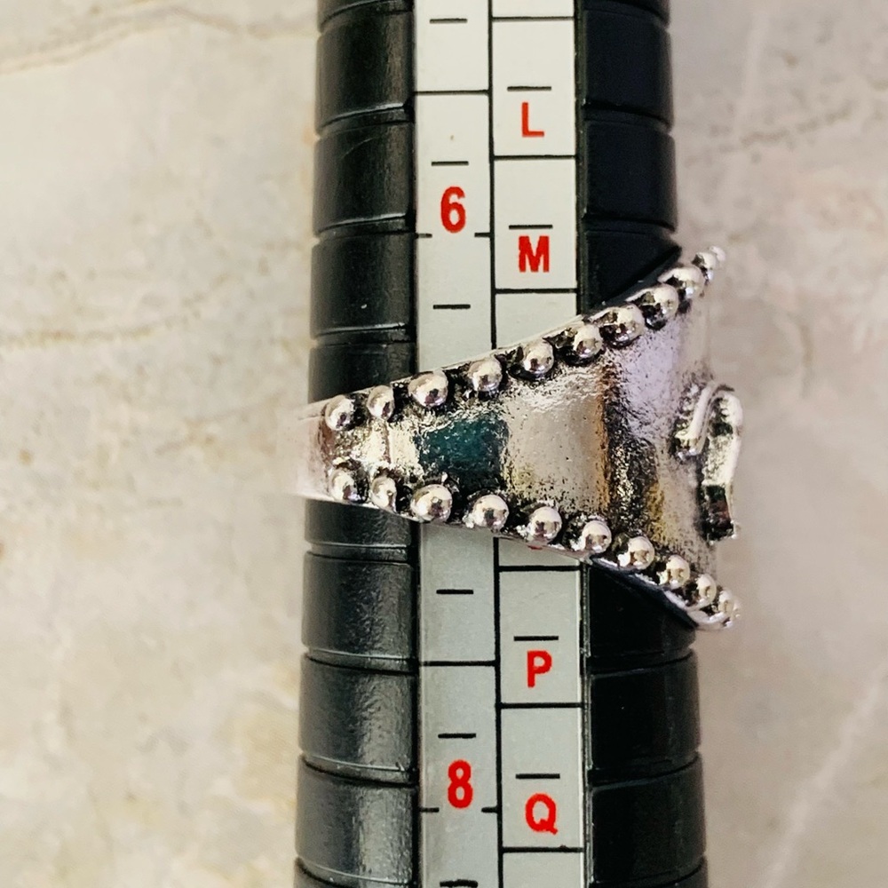 Oxidized Silver Adjustable Western Cuff Rings - image 4